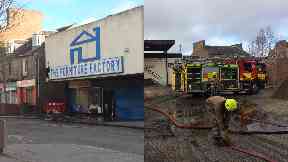 Dundee: The Furniture Factory went up in flames.