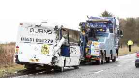 Accident: The crash happened on the A90.