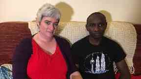 Soldier: Denis Omondi with his wife Shelagh.