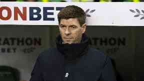 Wasteful: Gerrard rued Rangers' missed opportunities in Hibs draw.