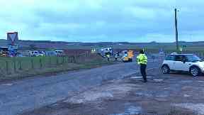 Crash: Several people injured on A90.
