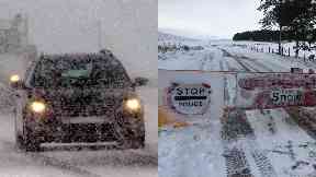 Snow: A weather warning is in place.