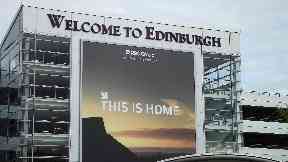 Welcoming: The plane was refuelled and sent on its way to Germany.