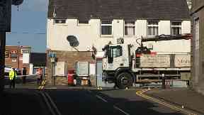 Broxburn: The street was closed for investigation works.