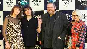Glasgow: Host Jim Gellatly with judges Emme Woods, Kieren Webster and Lynne Hoggan.