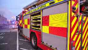 Fire: Firefighters were called to Rutherglen on Sunday.