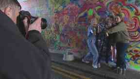 Cool: The graffiti is part of the Nuart Aberdeen festival.