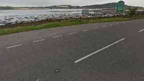 Crash: Three men swam to safety.