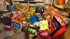 Donation: Members of the community banded together for Mr Taylor's family.