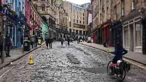 Streets: Parts of Edinburgh have become pedestrian-friendly.