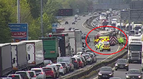 M74: The road has been closed.