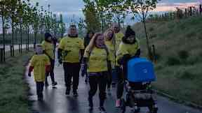 Walk of Hope: Ms D'Arcy walked from the 'dark into the light'.
