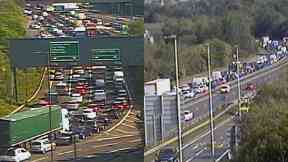 Edinburgh: Huge tailbacks are being caused.