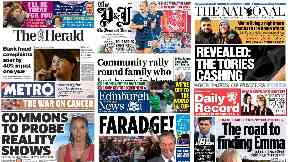 Read all about it: Front pages across Scotland on Thursday.