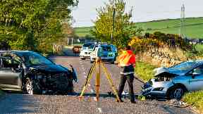 Crash: The road was closed for several hours.