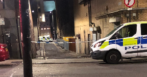 Renfrew Lane: Police cordoned off the area.