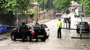 Edinburgh: Police cordoned off the area.