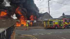 Blaze: More than 20 firefighters have been called.
