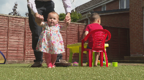 Jessica: Nine-month-old spent first eight months of life on oxygen.