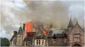 Blaze: Flames ripped through building.