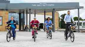 Gearing up: The e-bikes will last for up to 60 miles on a single charge.