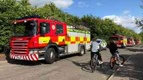 Emergency: Fire crews were called to the scene.