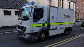 Bomb squad: A suspect device was found in Lewis.