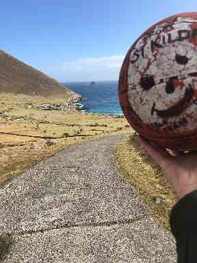Wilson enjoying St Kilda before his trip.