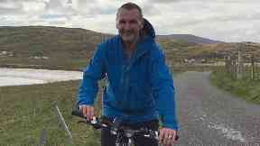 Adventurer: John MacPhee cycled around the Icelandic border.
