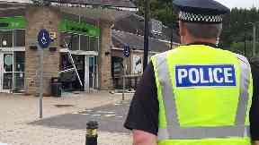 Raid: Thieves smashed into the shopfront.