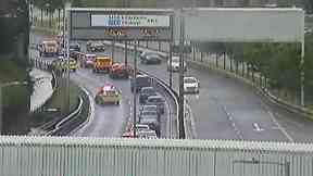 Crash: The incident happened at around 4pm on Friday.