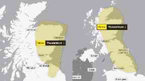 Alert: The Met Office has issued yellow warnings.