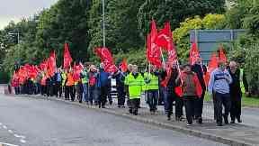 Strike: Passengers faced major disruption.