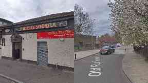 Glasgow: The trio were knocked down after leaving the Pig 'n' Whistle pub.