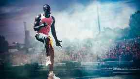 Stormzy: The rapper made the festival after travel disruptions.