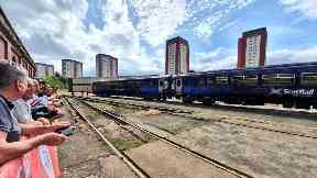 Final day: The last train left the yard on Friday.