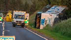 Crash: The road has been closed in both directions.