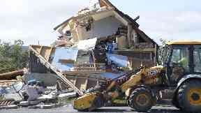 Explosion: The entire house was destroyed.