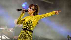 Chvrches: The synth-pop band headlined the Garden Stage on Friday night.