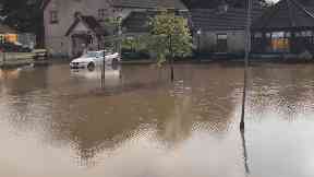 Rain: Firefighters were called.
