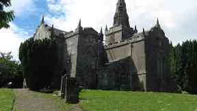 Church: The graveyard flooded.