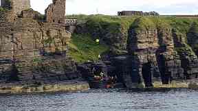 Rescue: The 14-year-old was trapped for almost three hours.