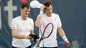 Brothers: Andy lost to Jamie Murray in doubles.