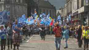 March: Thousands took part in the event.