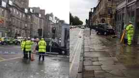 Edinburgh: A pedestrian was seriously injured.