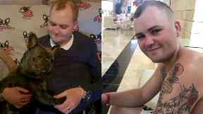 Love: Pet dog Nero died shortly after owner Stuart Hutchison.