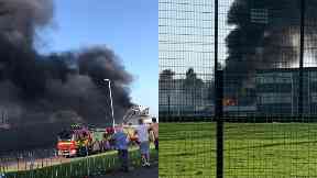 Woodmill: Smoke could be seen for miles. (Pictures by Fife Jammers and Marty Dunlop)