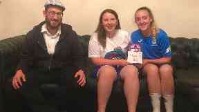 Brave: Phil with sisters Isla and Eilidh Noble