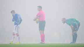 Flares: The match was stopped.