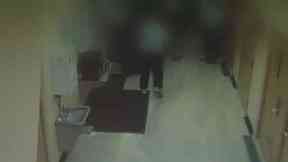 CCTV: Footage was recorded from inside the prison.